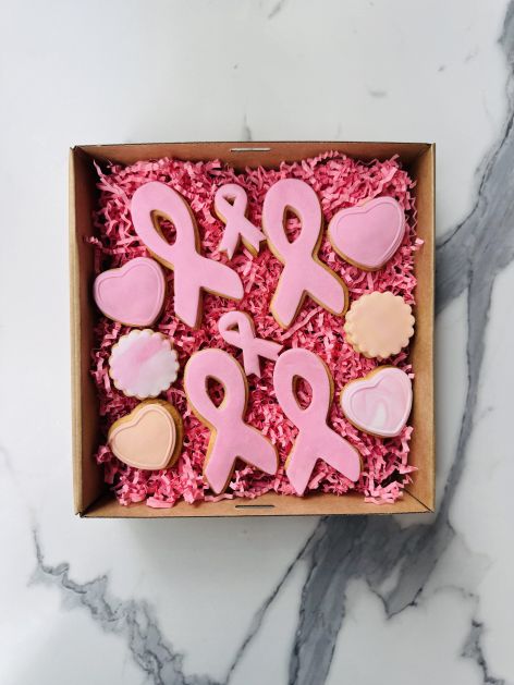 Pink Ribbon Day Cookie Box